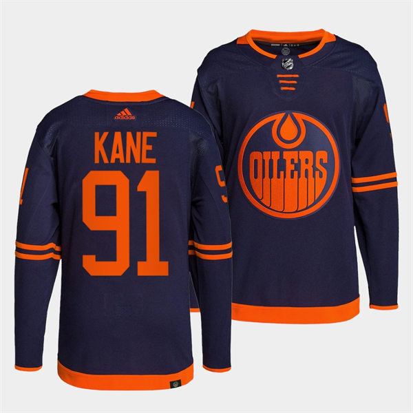 Men's Edmonton Oilers #91 Evander Kane Fanatics Navy Alternate Jersey